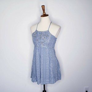Hollister  Beaded  Blue Halter and Racerback Dress